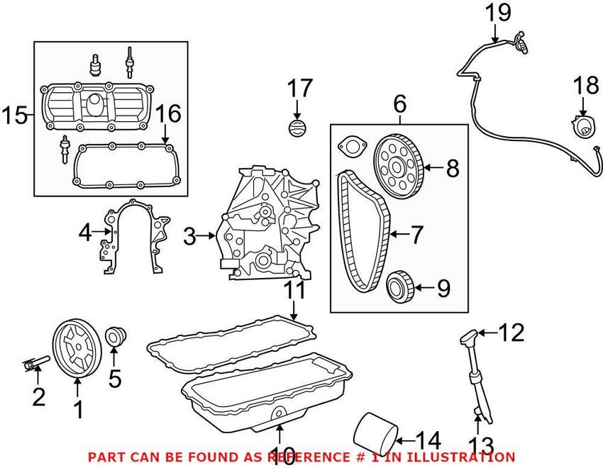 VW Engine Crankshaft Pulley 7B0105251 - Genuine VW/Audi